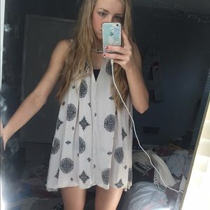 printed flowy free people dress