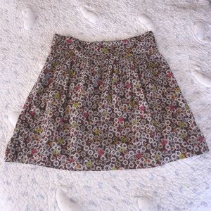 Flowered mini skirt