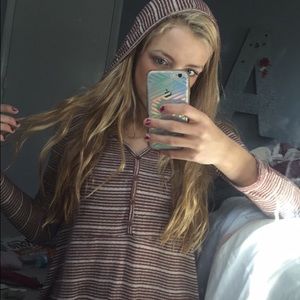 striped flowy shirt