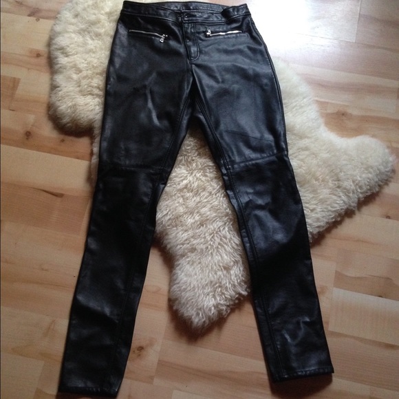 Leather pants.