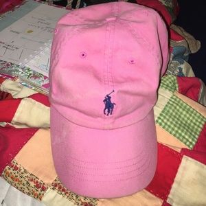 Pink polo hat