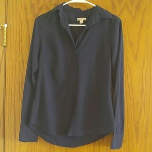 Navy blue button down