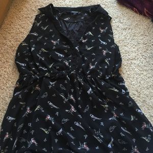 Torrid Bird Print Dress Size 1X