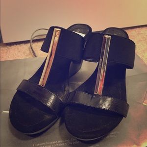 Alfani black wedges size 8