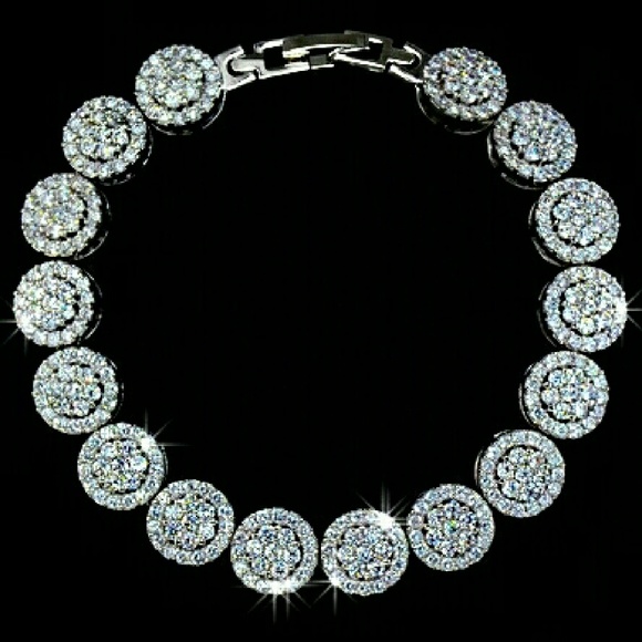 Stunning AAA+ CZ Diamond Bijouterie Studd Bracelet