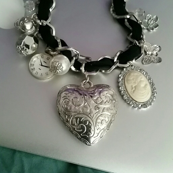 Black and silver necklace