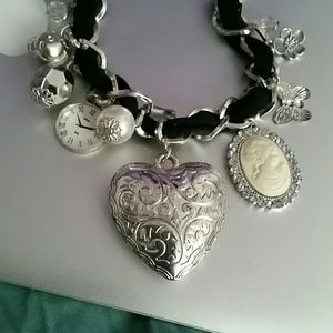 Black and silver necklace