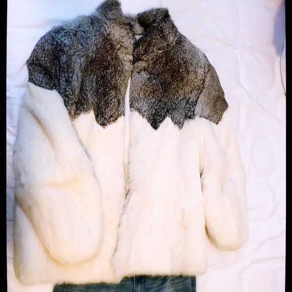 Rabbit fur coat. Super fluffy!