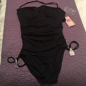 Juicy Couture one-piece bandeau swimsuit