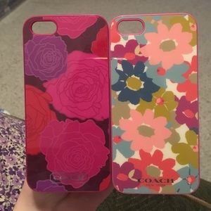 Two coach phone cases