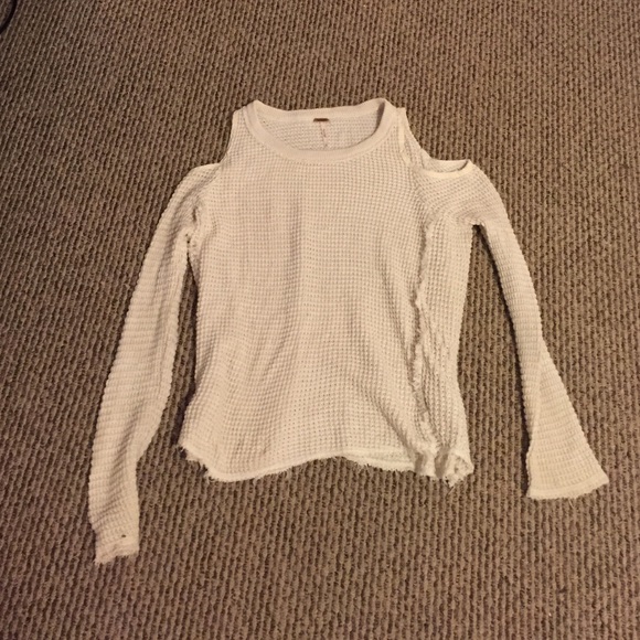 Free people open shoulder thermal sweater