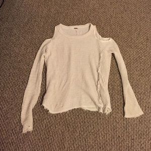 Free people open shoulder thermal sweater