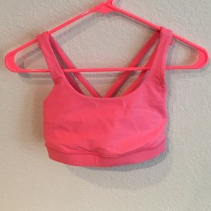 lululemon bright pink sports bra