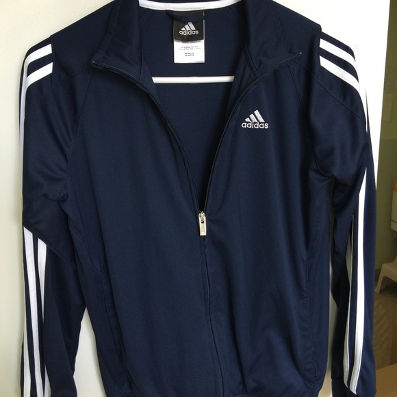 Boys Navy Adidas Track Jacket -New w/o tags- 10/12