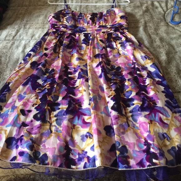 Flirty purple fun dress tool and satiny
