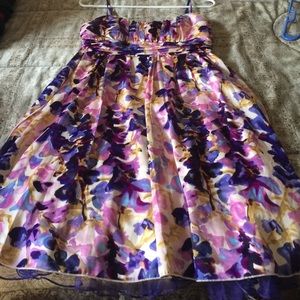 Flirty purple fun dress tool and satiny