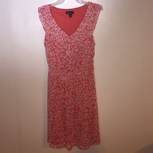 Coral floral print sundress