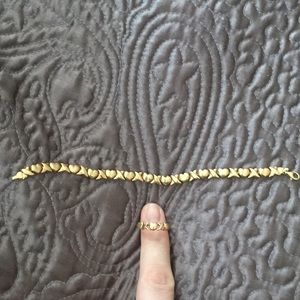 10 Karat XOXO gold ring and bracelet