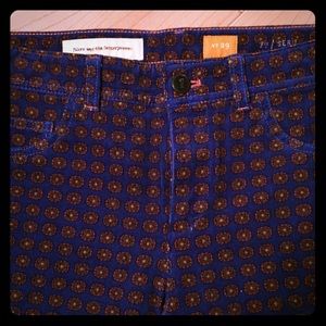 Anthropologie Print Skinny Cords
