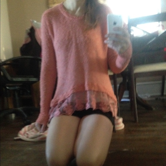 sheer coral top - Picture 2 of 4