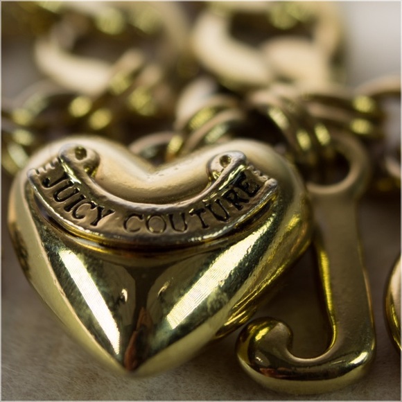 Juicy Couture Puffed Heart J Link Bracelet w/ Box - Picture 3 of 4