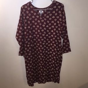 Knee length shift dress