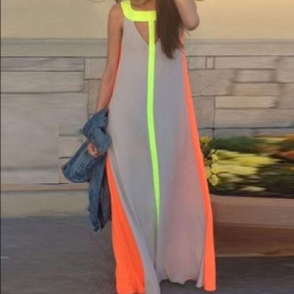 Dresses & Skirts - Colorblock maxi dress❌️FINAL SALE❌