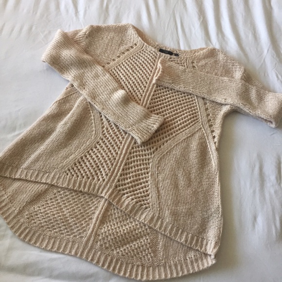 CREAM WOVEN CHUNKY SWEATER