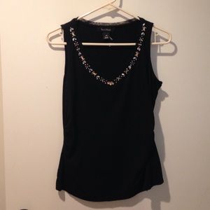 White Housw Black Market jeweled tank top