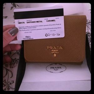 Carmel Prada three fold wallet NEVER USED!