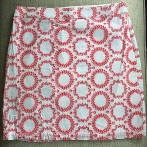 Banana Republic pink and white eyelet skirt