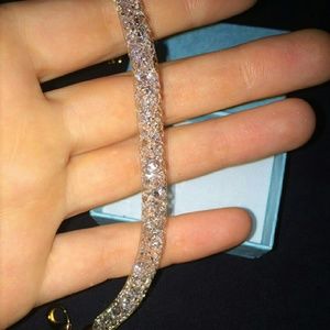 Very shinning 18k Rose gold Mesh Chain bracelet