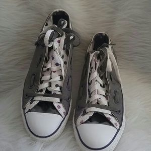 Grey & Polkadot Converse Sneakers