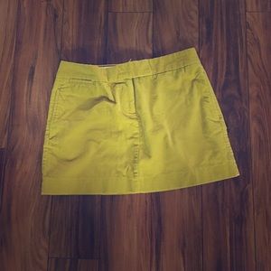 J. Crew Mustard Corduroy Skirt
