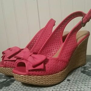 Pink Wedge Shoes