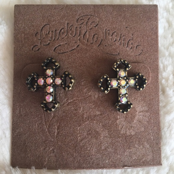 Lucky brand cross earrings Clearance