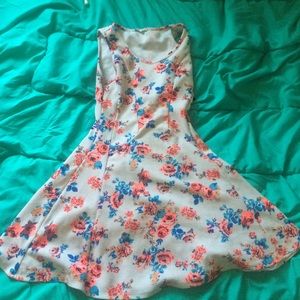 Neon / white floral dress