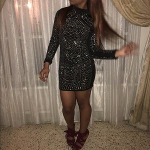 Studded Little Black Dress