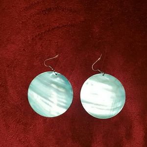 Abalone and turquoise earrings