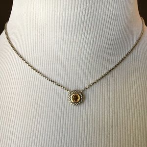 David Yurman Cable Citrine Cookie Necklace- 16in