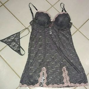 Reposh gray & pink lingerie