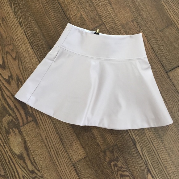 Milly Minis pink faux-leather style skirt