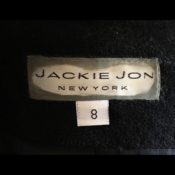 JACKIE JON BLACK NEW YORK PEA JACKET COAT-SIZE 8 - Picture 3 of 5