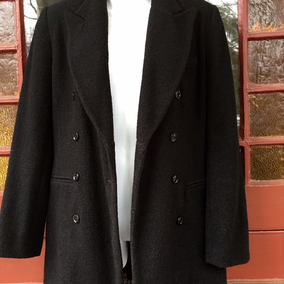 JACKIE JON BLACK NEW YORK PEA JACKET COAT-SIZE 8 - Picture 4 of 5