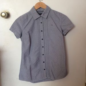 Tommy Hilfiger Short-sleeved Dotted Collar Shirt