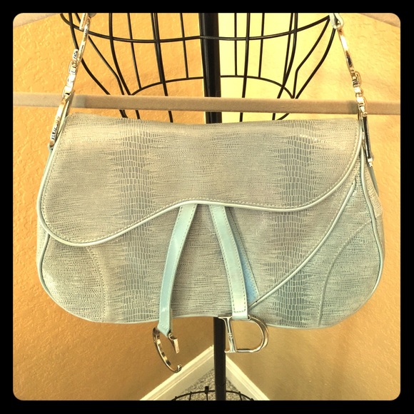 Christian Dior saddle bag - baby blue -NEW