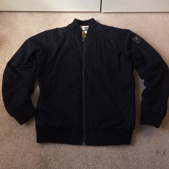 VISSLA Black Bomber Jacket