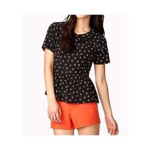 Peplum Anchor Top❤️