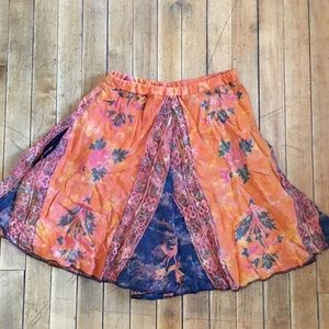 Orange floral shorts