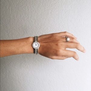 BULOVA Sterling Silver with Diamonds Watch